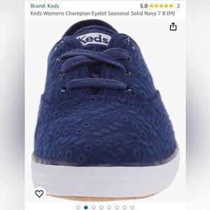 Blue eyelet Keds